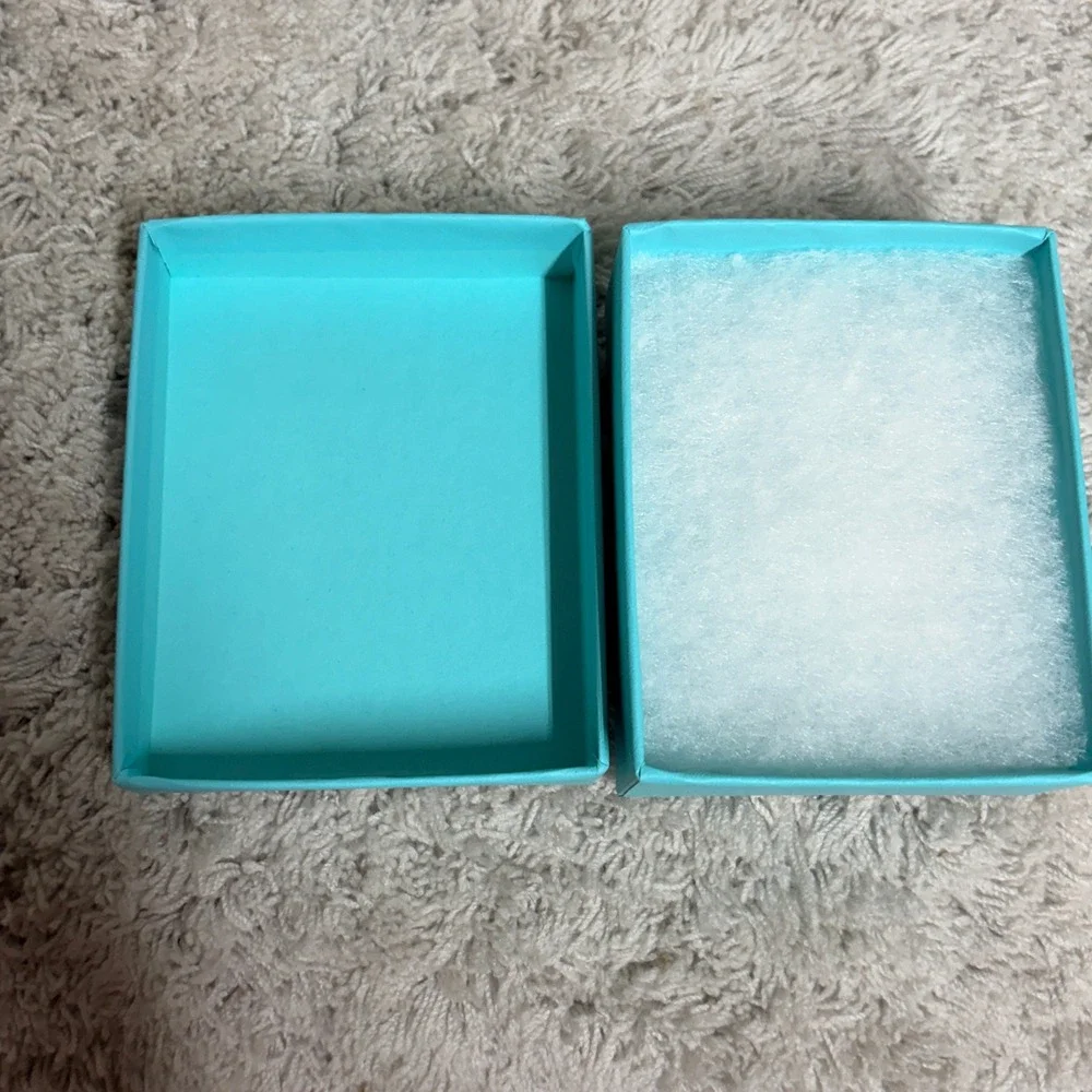 Tiffany & Co Blue Small Shopping Bag and Jewelry Gift Box Set with Ribbon